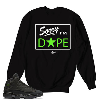 Jordan 13 black cat sweaters match retro 13 black cat sweatshirt.