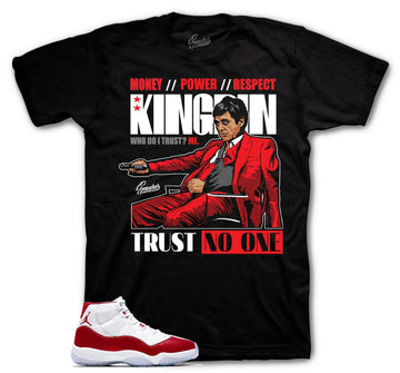 Retro 11 Varsity Red Shirt - Trust Issues - Black