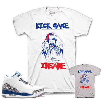 Jordan 3 true blue t-shirts match retro 3 true blue tees.