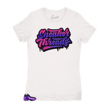 Foamposite sneaker purple camo matches women tees