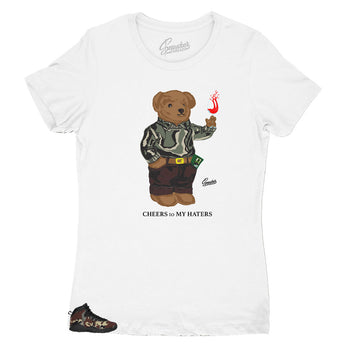 Ladies Jordan 10 woodland Camo sneaker collection matching womens tee collection