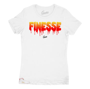 Jordan 12 Finesse cool women's shirts to match sneakers