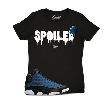 Ladies jordan 13 brave blue navy sneaker tees