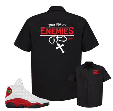 Jordan 13 OG Chicago button shirt match retro 13.