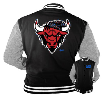 Retro 4 What The Four Jacket- Rasta Bull - Black