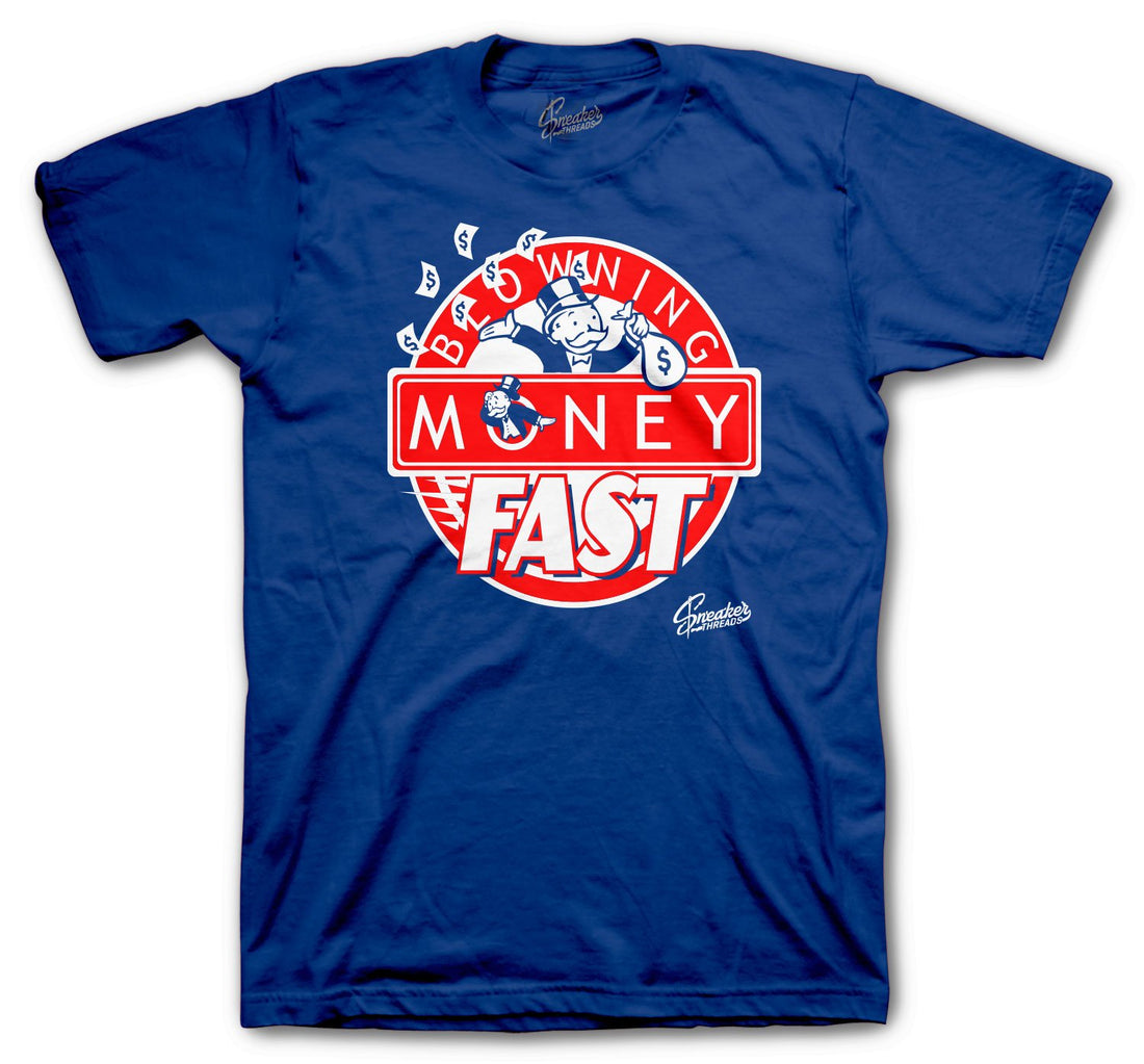Jordan 4 loyal Blue Blowing Money Fast Shirt