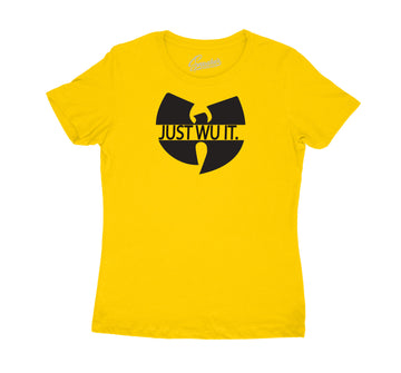 University Gold Jordan 12 sneaker collection matches girls t shirts