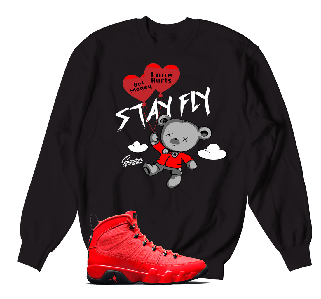 Jordan 9 Chile Red Sneaker Tees