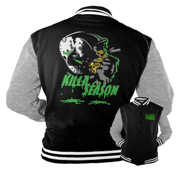 Jordan 1 pine green sneaker jackets match OG retro 1s.