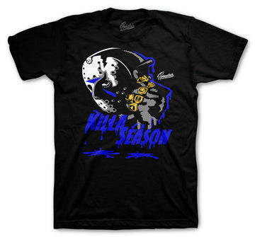 Retro 3 Blue Cement Shirt - Killa Season - Black