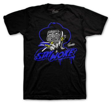 Retro 3 Blue Cement Shirt - Stay Woke - Black