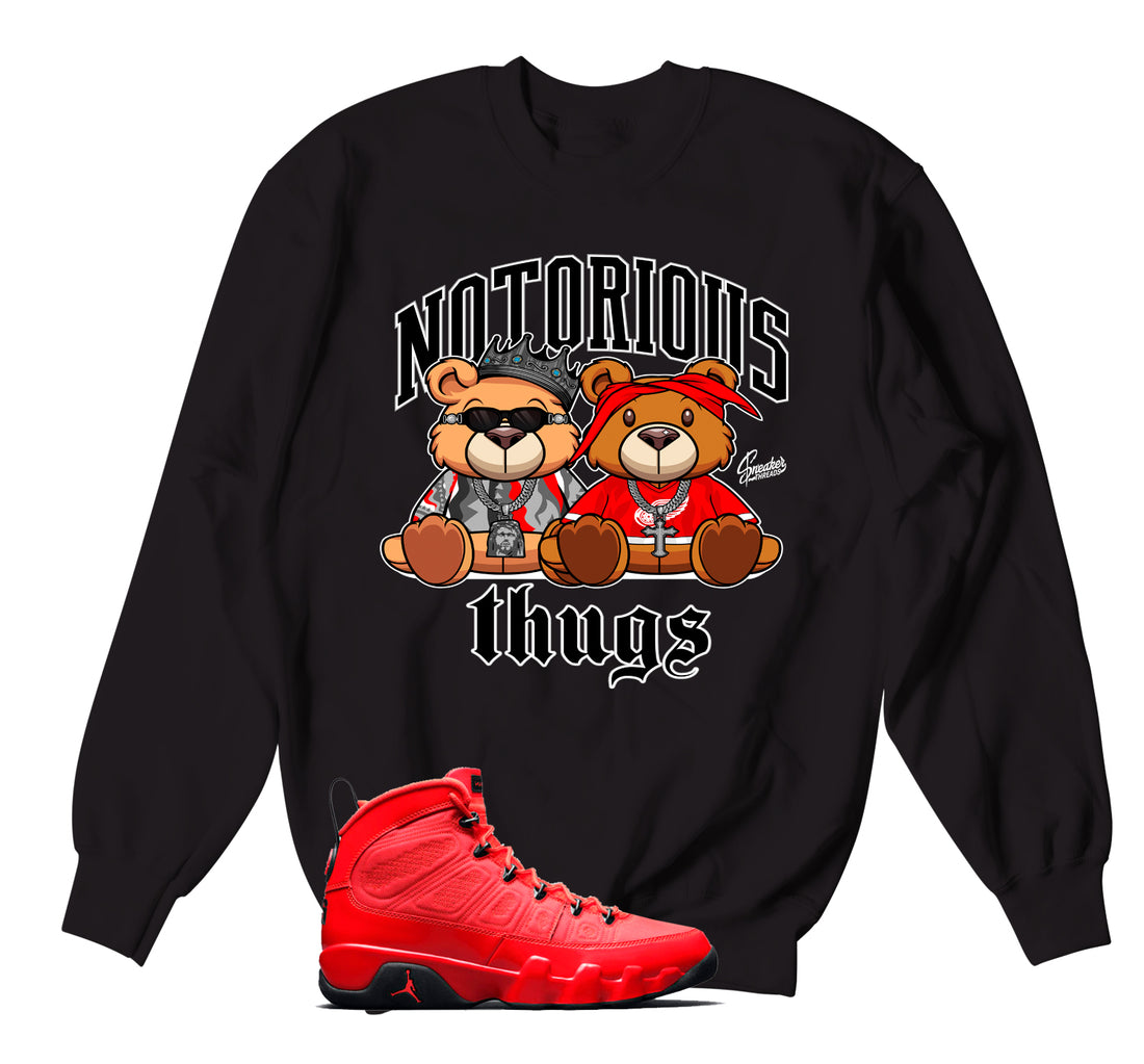 Jordan 9 Chile Red Sneaker Tees