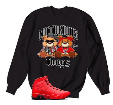 Jordan 9 Chile Red Sneaker Tees