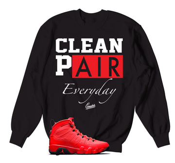 Jordan 9 Chile Red Sneaker Tees