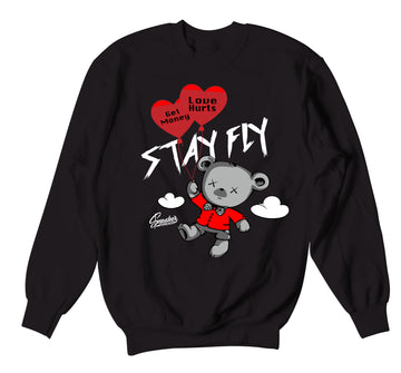 Retro 11 IE Bred Sweater - Money Over Love - Black