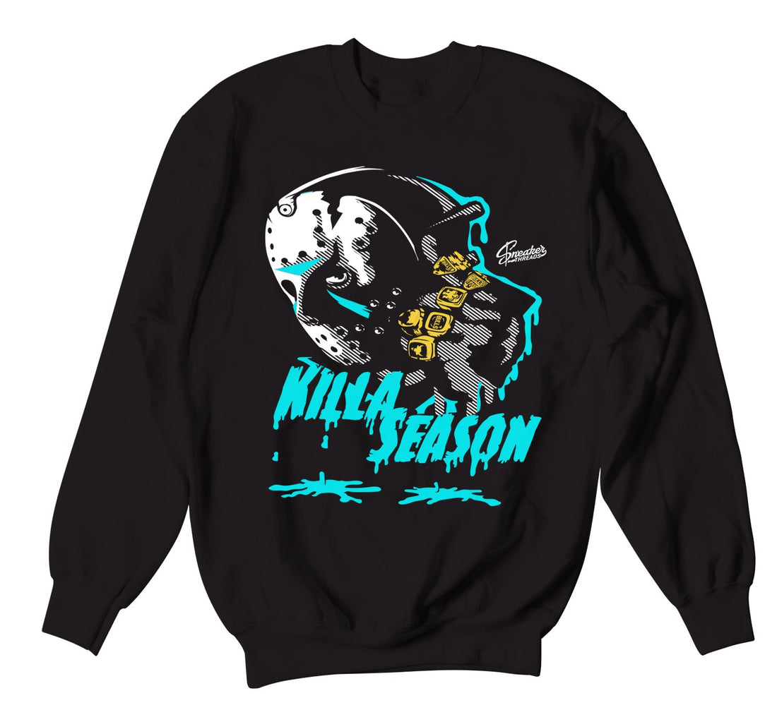 Jordan 13 Island green Killa Season sweater
