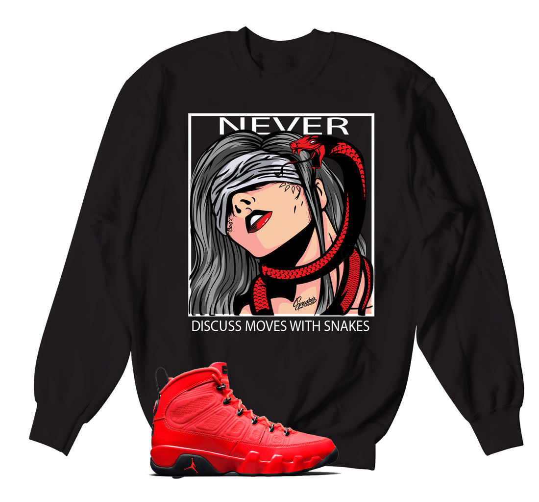 Jordan 9 Chile Red Sneaker Sweater