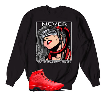 Jordan 9 Chile Red Sneaker Sweater