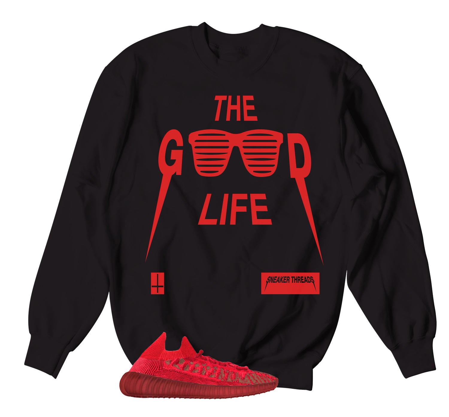 Slate Red Sweater - Good Life - Black