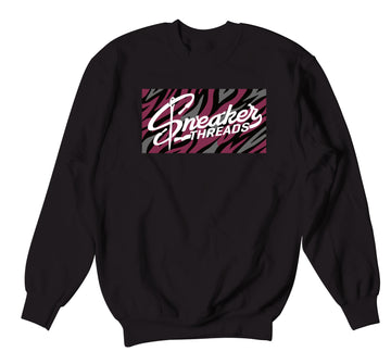 Sweater collection matching with Jordan 8 burgundy sneaker collection