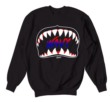 Waviest Sweaters to match Jordan 4 Loyal Blues
