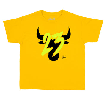 kids t shirt collection to go with Jordan 1 volt gold sneakers