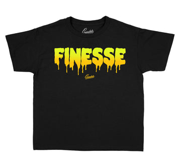 kids t-shirts match the Jordan 1 volt gold sneaker collection