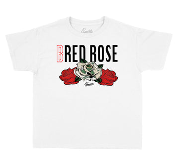 Kids Bred 11 Shirt - Bred Rose - White
