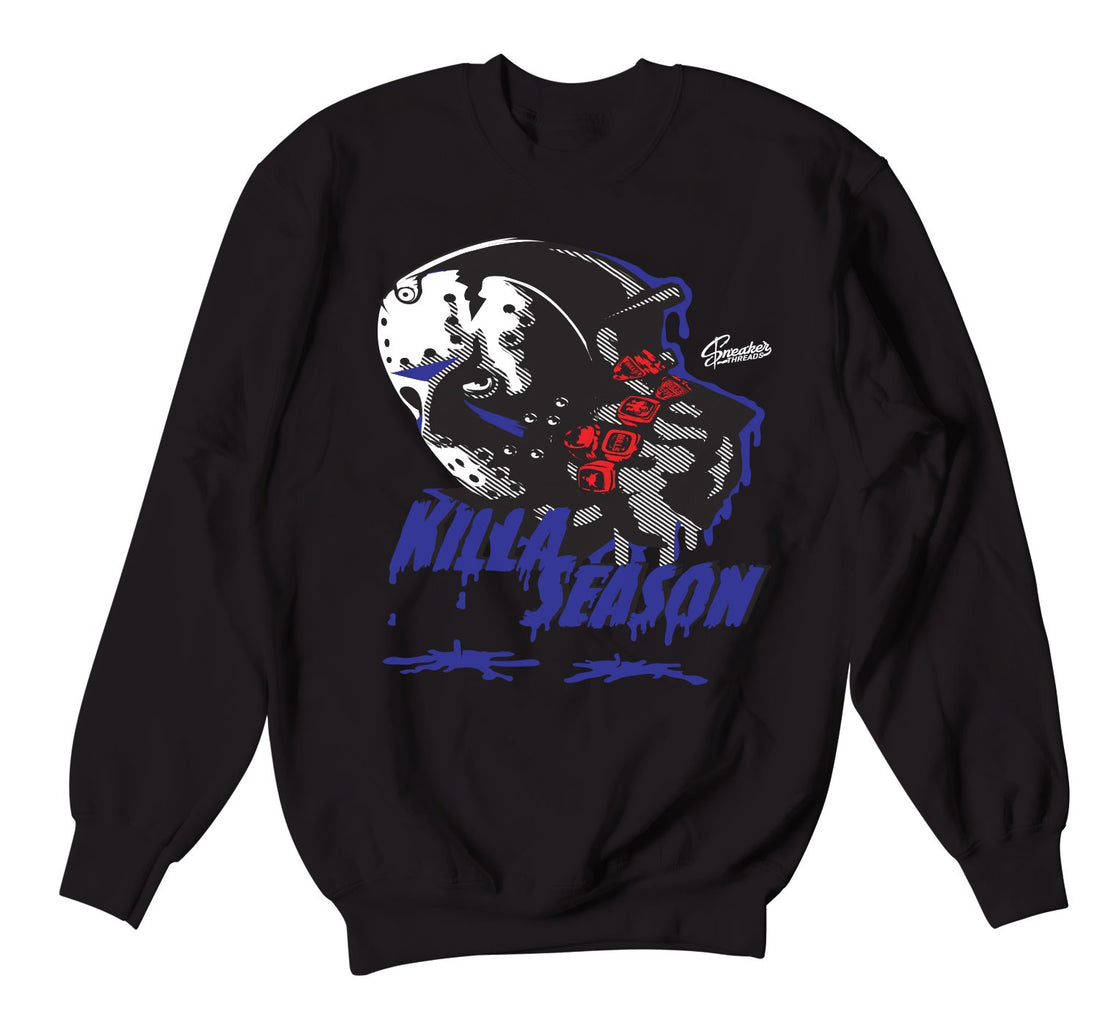 Jordan 4 Loyal Blue Killer sweater to match fit