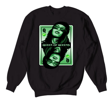 Retro 3 Pine Green Sweater - Queens - Black