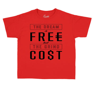 Jordan 12 Dark Grey Kids Cost shirt to look fresh