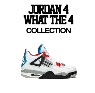 Jordan 4 What The Fours Sneaker Tees Match Retro 4s shoes perfectly.