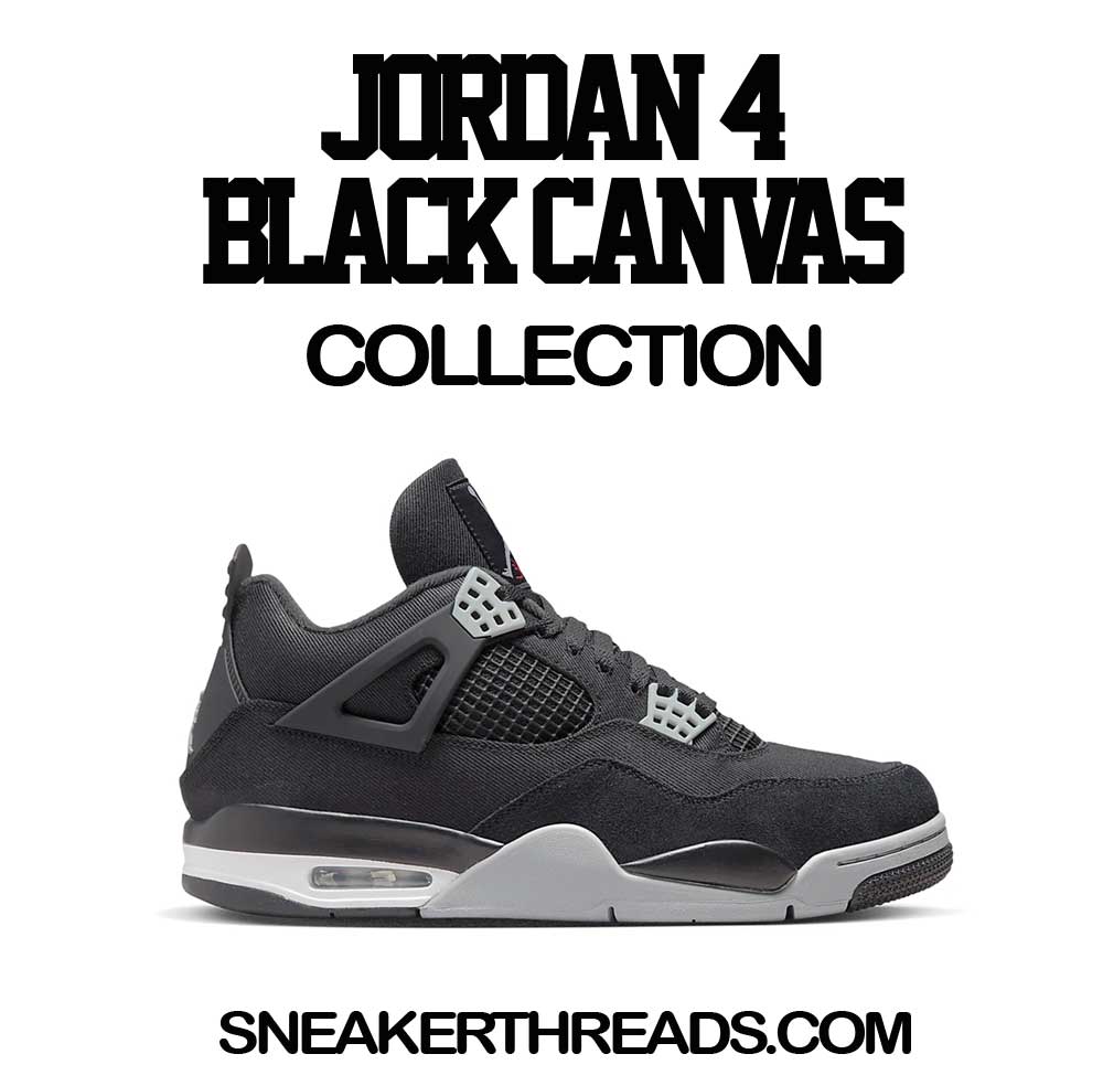 Jordan 4 Black Canvas Sneaker Tees & outfits