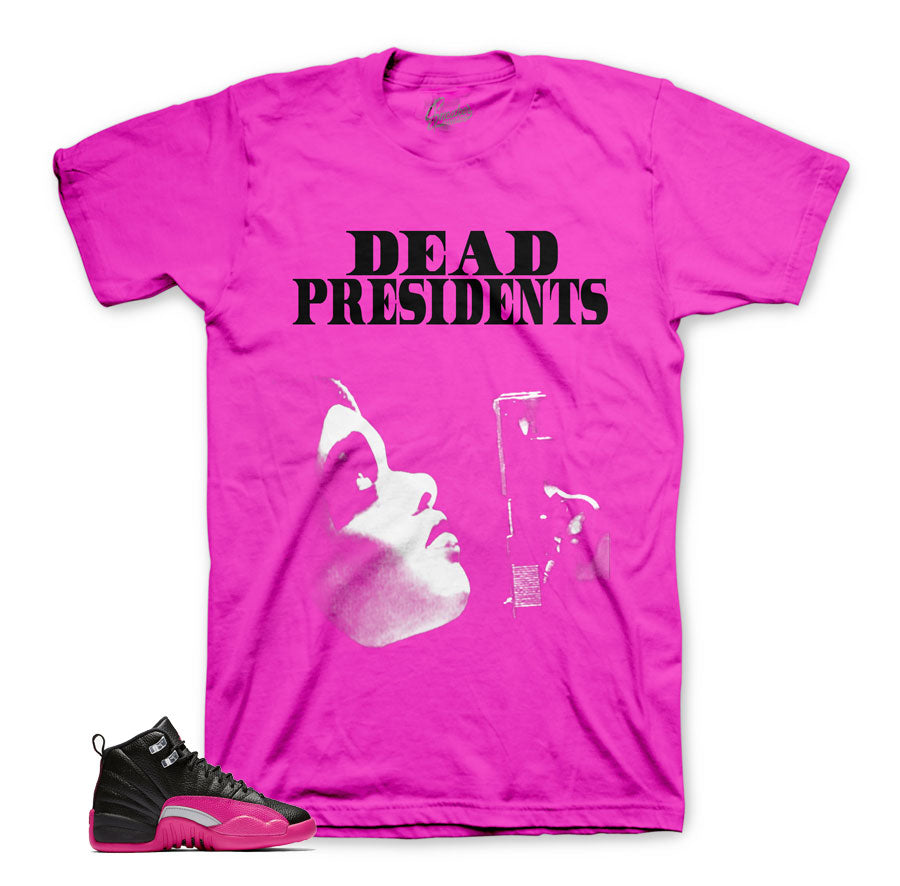 Jordan 12 deadly pink clothing | Sneaker match shirts and tees.