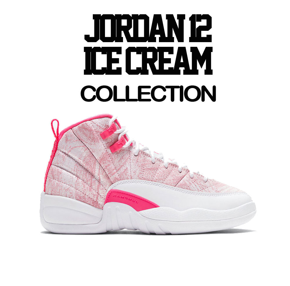 Sneaker tees match Jordan 12 ice cream retro 12s arctic punch hyper pink