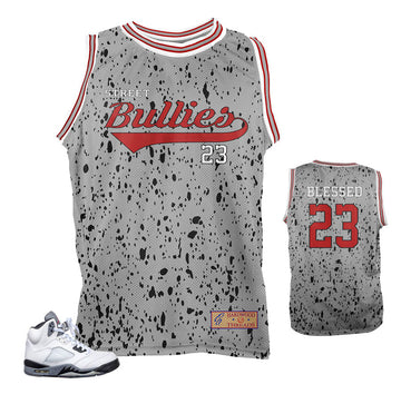 Jordan 5 cement jersey match retro 5 basketball jerseys.