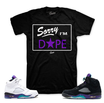 Jordan 5 grape shirts match black | Sneaker Match Tees