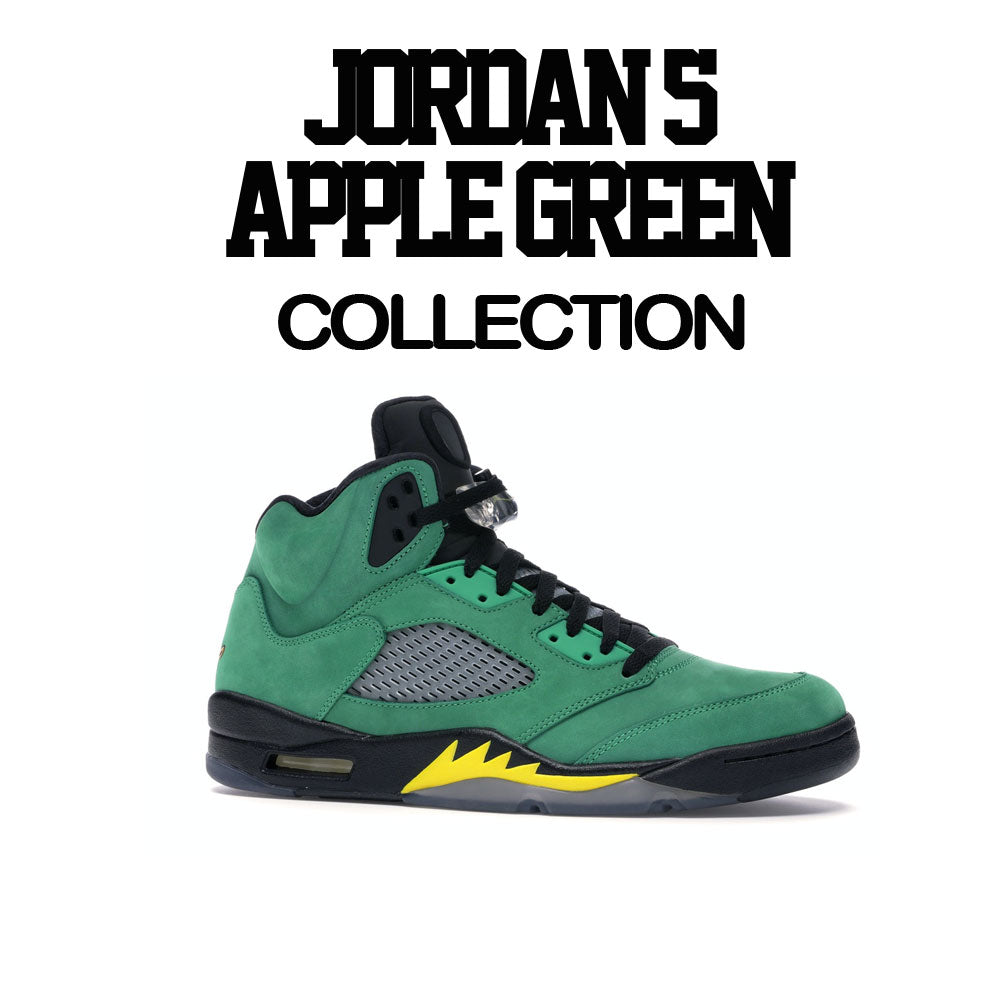 Jordan 5 Oregon Apple Green Shirts