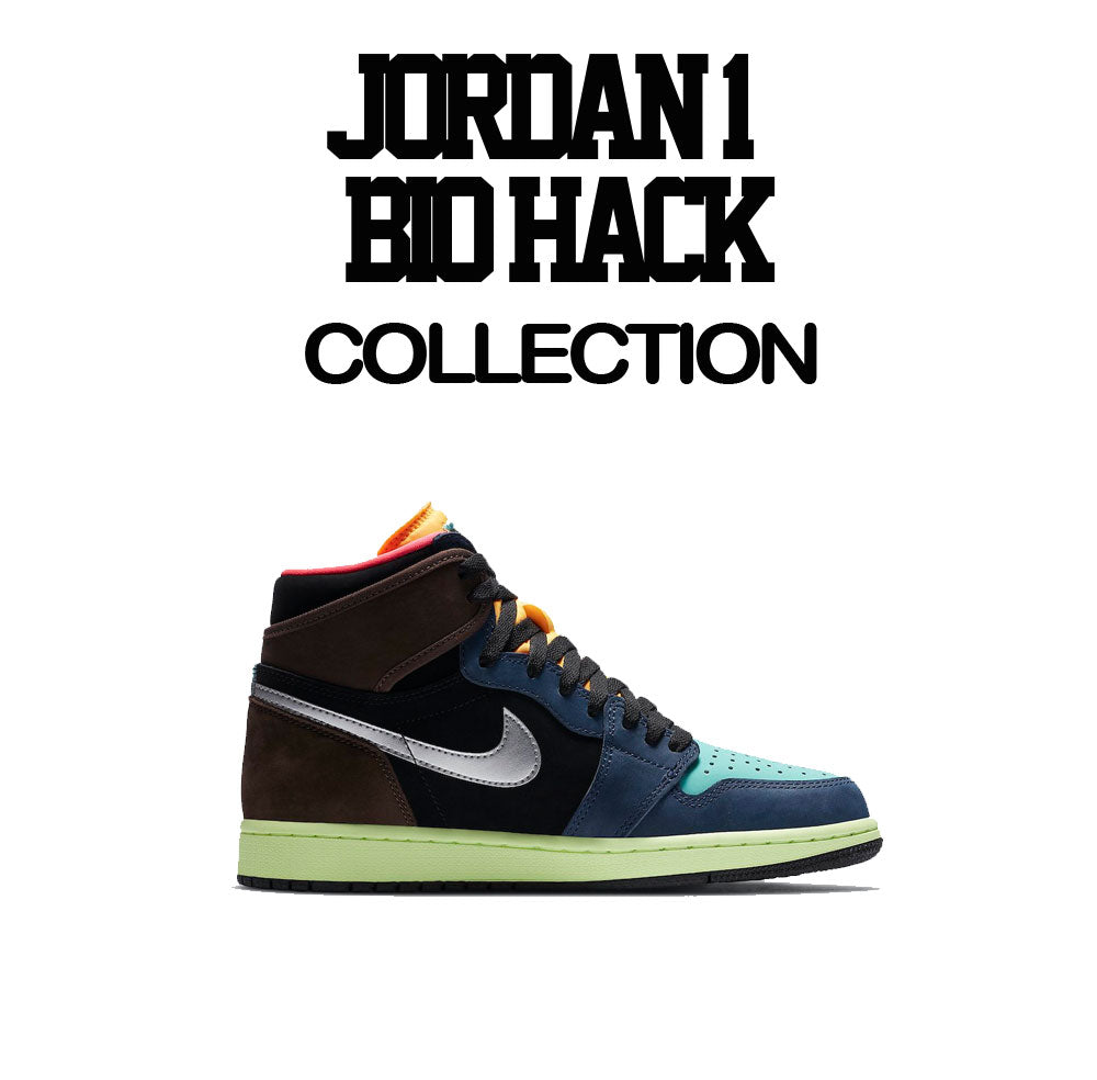 Sneaker tees match Jordan 1 bio hack s retro 1s shoes. 