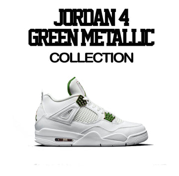 Jordan 4 green metallic sneaker tees match metallic pack retro 4 green. 
