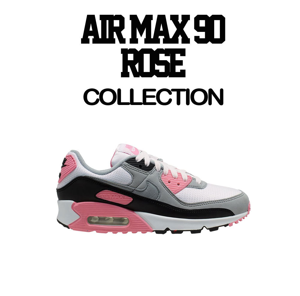 Air max 90 rose sneaker tees shirts match shoes| Pink air max 90