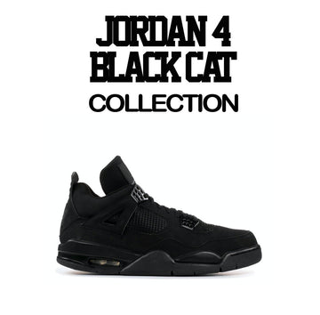 Jordan 4 Black Cat Clothing and Tees Match retro 4 Black Cat