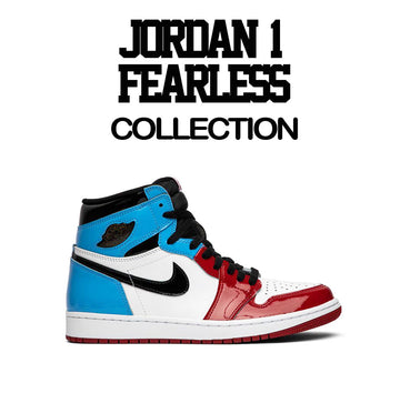Jordan 1 fearless sneaker tees match shoes Retro 1s UNC chicago fearless tees shirts match.