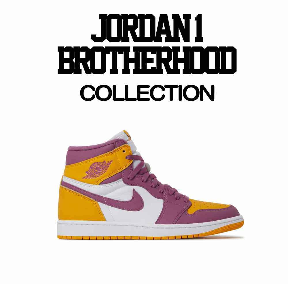 Sneaker Tees Match Jordan 1 Brotherhood Outfits. Matching AJ1 T-Shirts