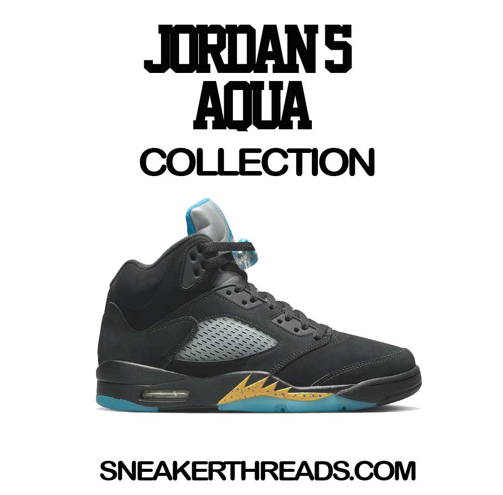 Jordan 5 Aqua Sneaker Shirts & Apparel
