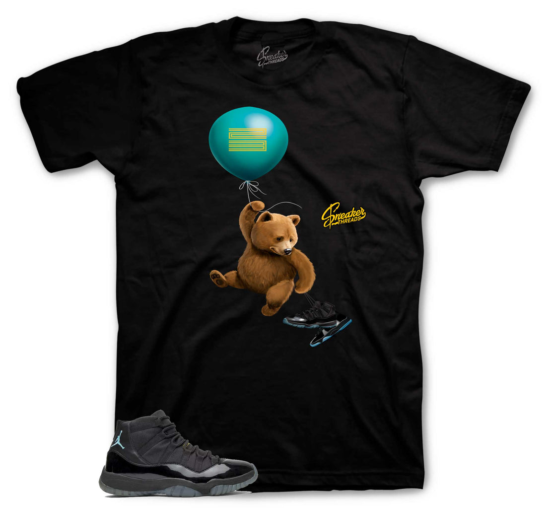 Retro 11 Gamma Blue Blue Shirt - Fly Bear - Black