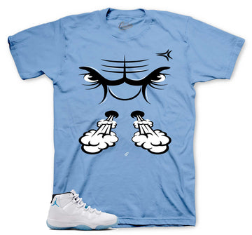 Retro 11 Legend Blue Shirt - Raging Face - Blue