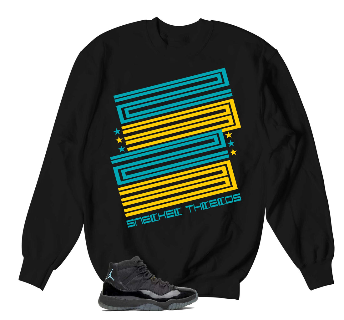 Retro 11 Gamma Blue Blue Sweater - Crest - Black