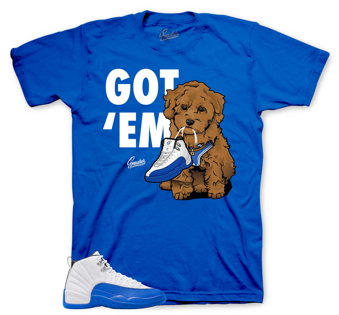 Retro 12 Blueberry Shirt - Copped Em - Game Royal