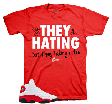 Retro 13 Chicago Shirt - They Hating - Red